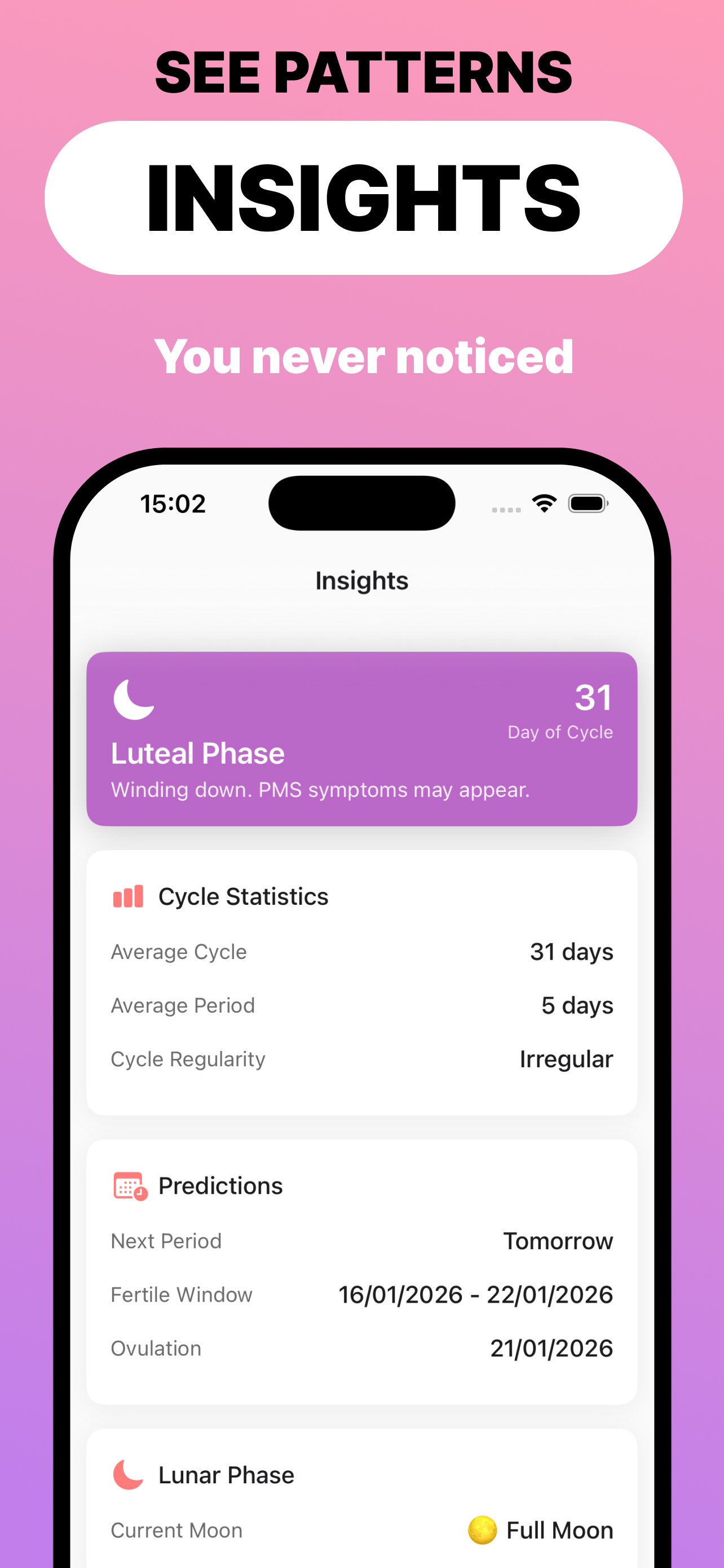 Period Tracking Screenshot 2